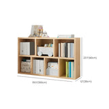 Horizontal Solid Wood Bookshelf Closed Back Bookcase Image - 41
