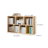 Horizontal Solid Wood Bookshelf Closed Back Bookcase Image - 45