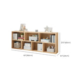 Horizontal Solid Wood Bookshelf Closed Back Bookcase Image - 48