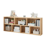 Horizontal Solid Wood Bookshelf Closed Back Bookcase Image - 8
