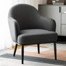 Houndstooth Linen Recessed Arm Fixed Back Arm Chair Image - 3