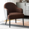 Houndstooth Linen Recessed Arm Fixed Back Arm Chair Image - 4