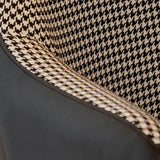Houndstooth Linen Recessed Arm Fixed Back Arm Chair Image - 6