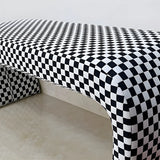 Houndstooth Pattern Upholstered Short Entryway Bench Image - 7