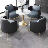 Houndstooth pattern Waterproof Faux Leather Sofa Set Image - 20