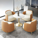 Houndstooth pattern Waterproof Faux Leather Sofa Set Image - 5