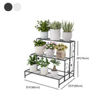 Indoor Rectangular Metal Frame Mesh Plant Stand White Image - 19