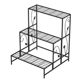 Indoor Rectangular Metal Frame Mesh Plant Stand White Image - 4