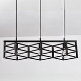 Industrial 6-Light Cage Rectangular Island Lights Image - 10