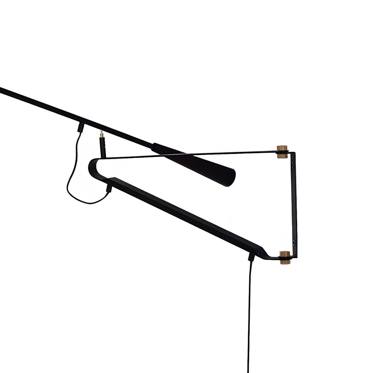 Industrial Adjustable Black Dome Swing Arm Wall Sconce Image - 10
