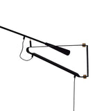 Industrial Adjustable Black Dome Swing Arm Wall Sconce Image - 10