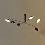 Industrial Asymmetrical Black Metal Dome Chandelier Image - 10