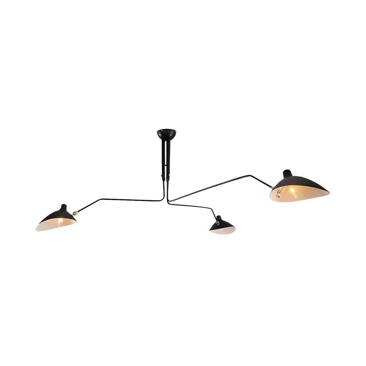 Industrial Asymmetrical Black Metal Dome Chandelier Image - 13