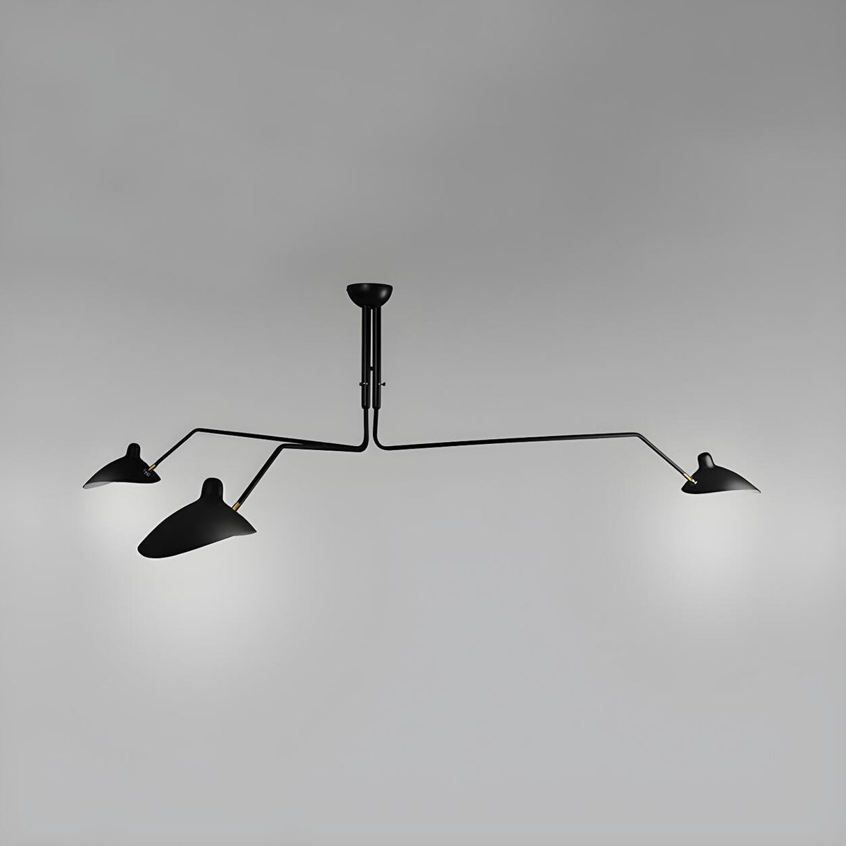 Industrial Asymmetrical Black Metal Dome Chandelier Image - 14