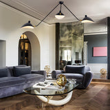 Industrial Asymmetrical Black Metal Dome Chandelier Image - 3