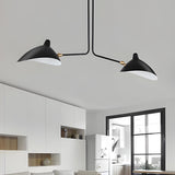 Industrial Asymmetrical Black Metal Dome Chandelier Image - 5