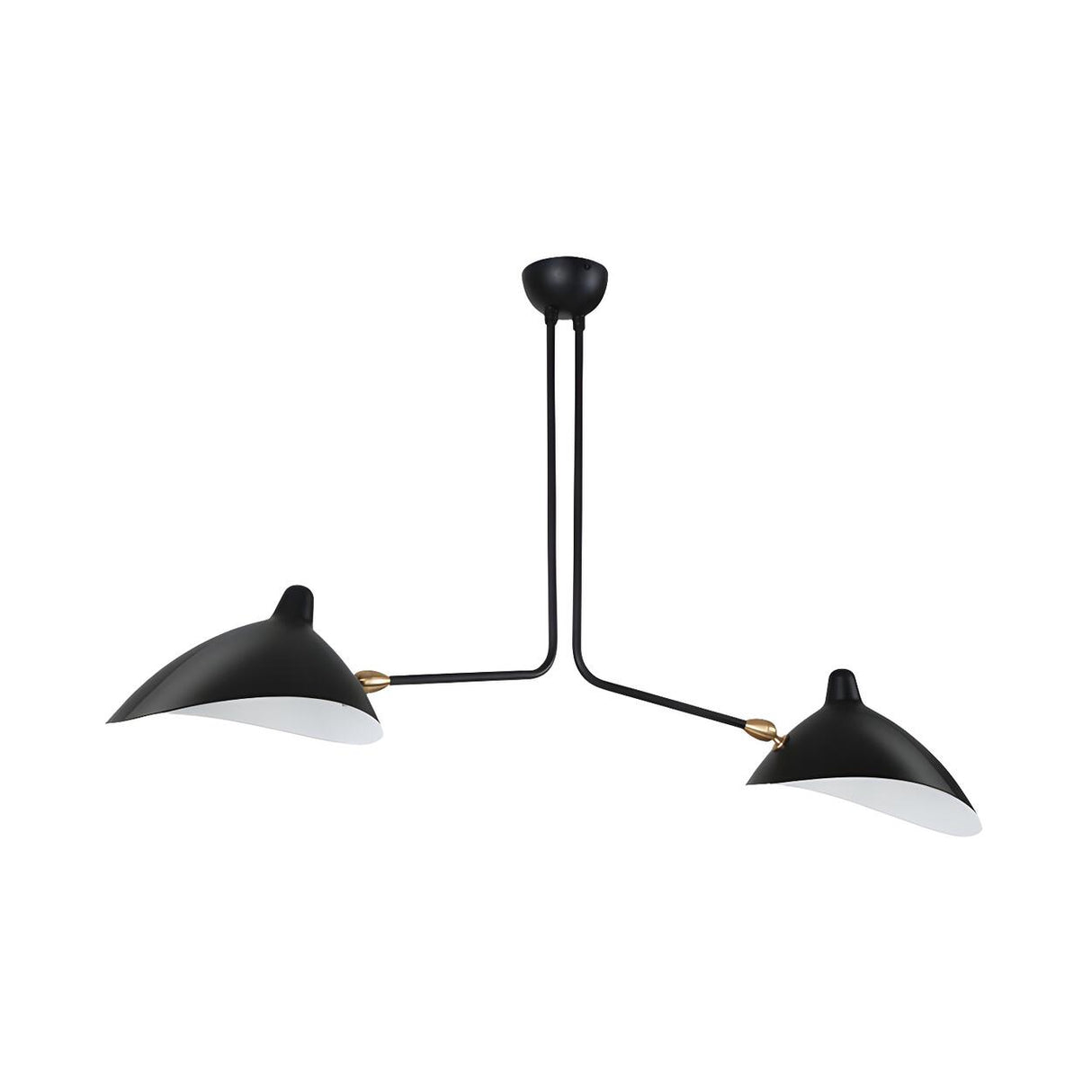 Industrial Asymmetrical Black Metal Dome Chandelier Image - 6