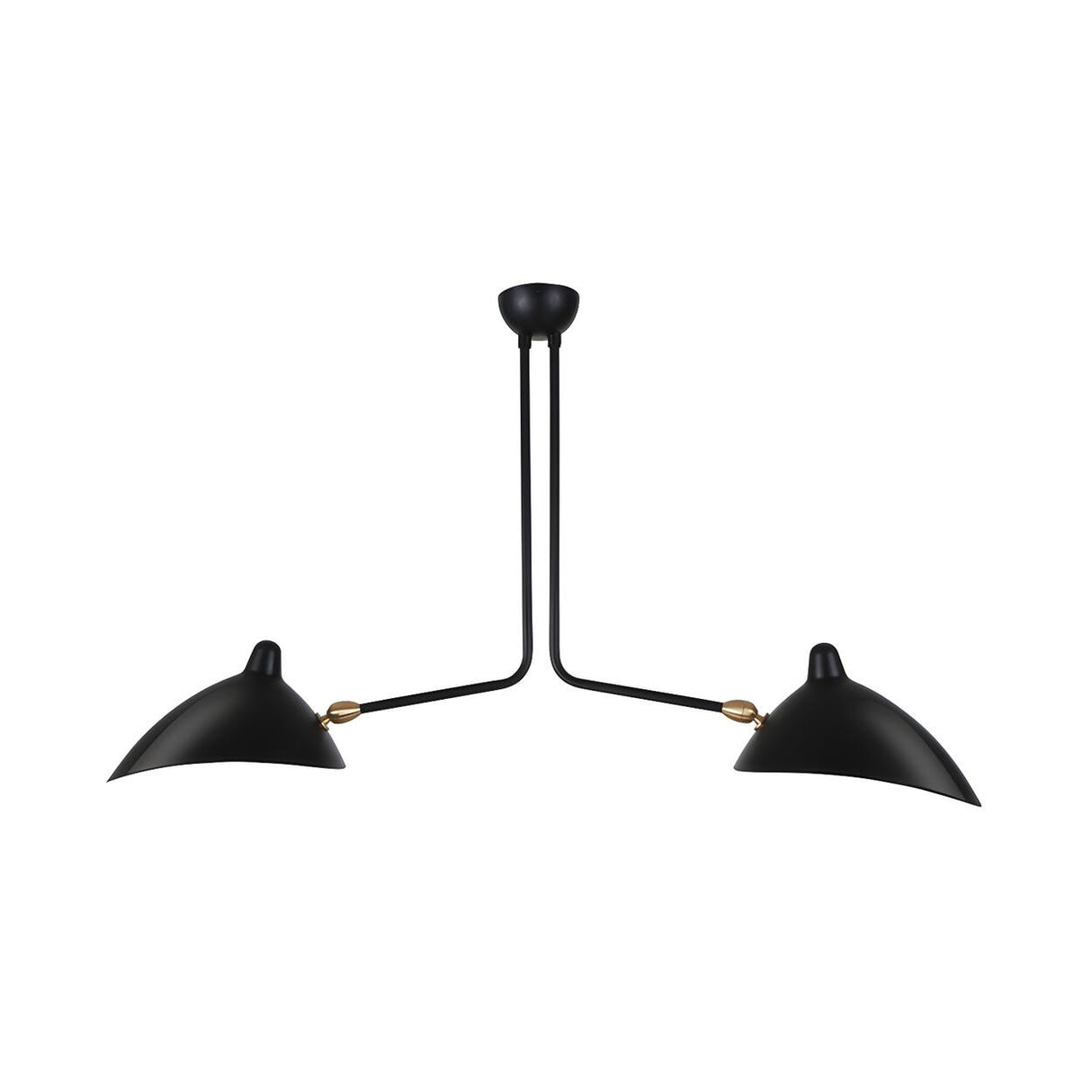 Industrial Asymmetrical Black Metal Dome Chandelier Image - 7