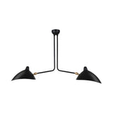 Industrial Asymmetrical Black Metal Dome Chandelier Image - 7