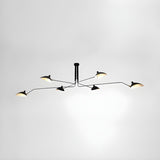 Industrial Asymmetrical Black Metal Dome Chandelier Image - 9