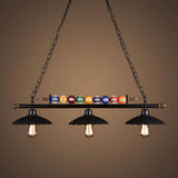 Industrial Billiards-Themed Dome Island Pendant Light Image - 9