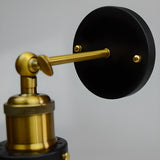Industrial Black Geometric Clear Glass Wall Sconce Image - 14