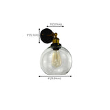 Industrial Black Geometric Clear Glass Wall Sconce Image - 19
