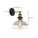Industrial Black Geometric Clear Glass Wall Sconce Image - 20