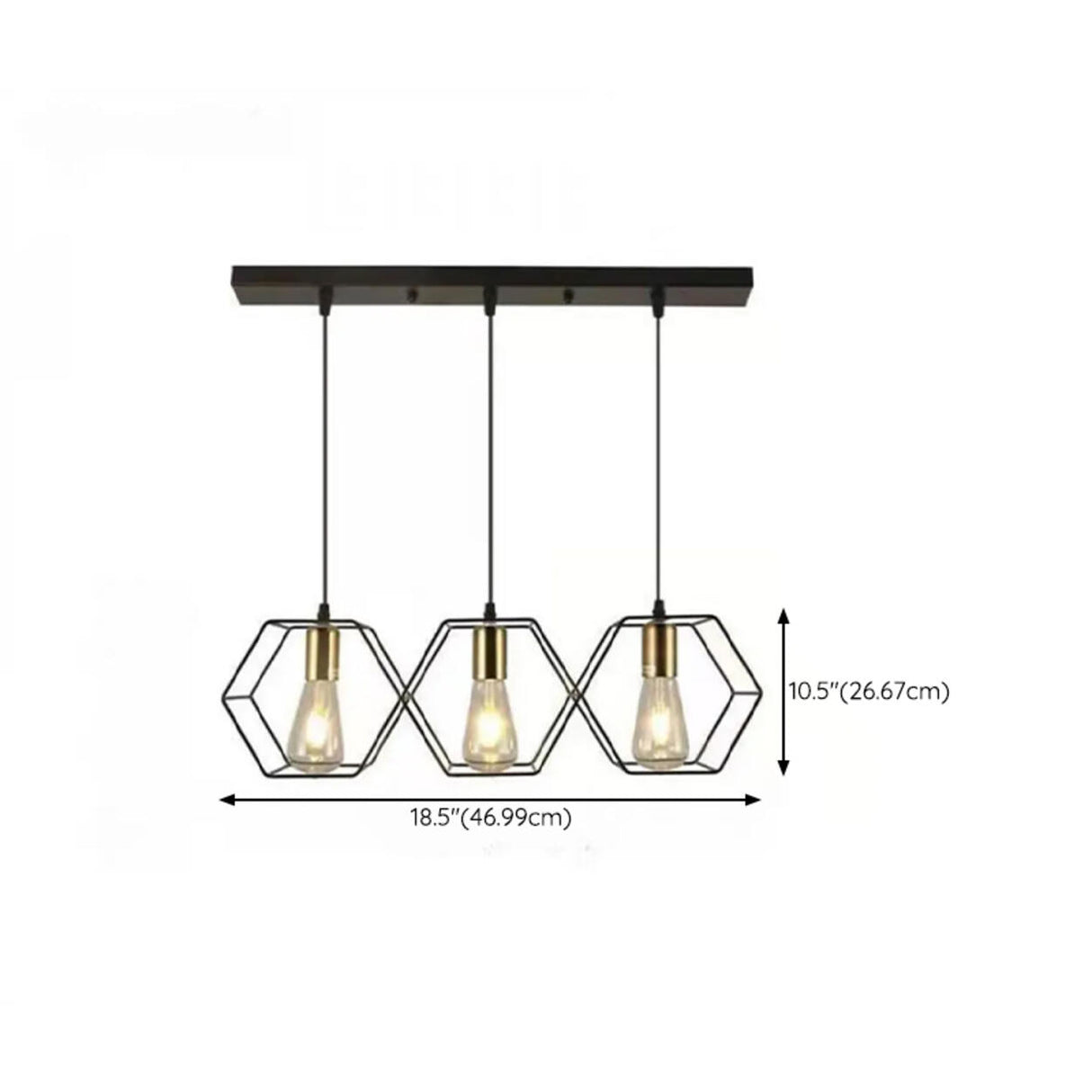 Industrial Black Honeycomb Island Pendant Light 
