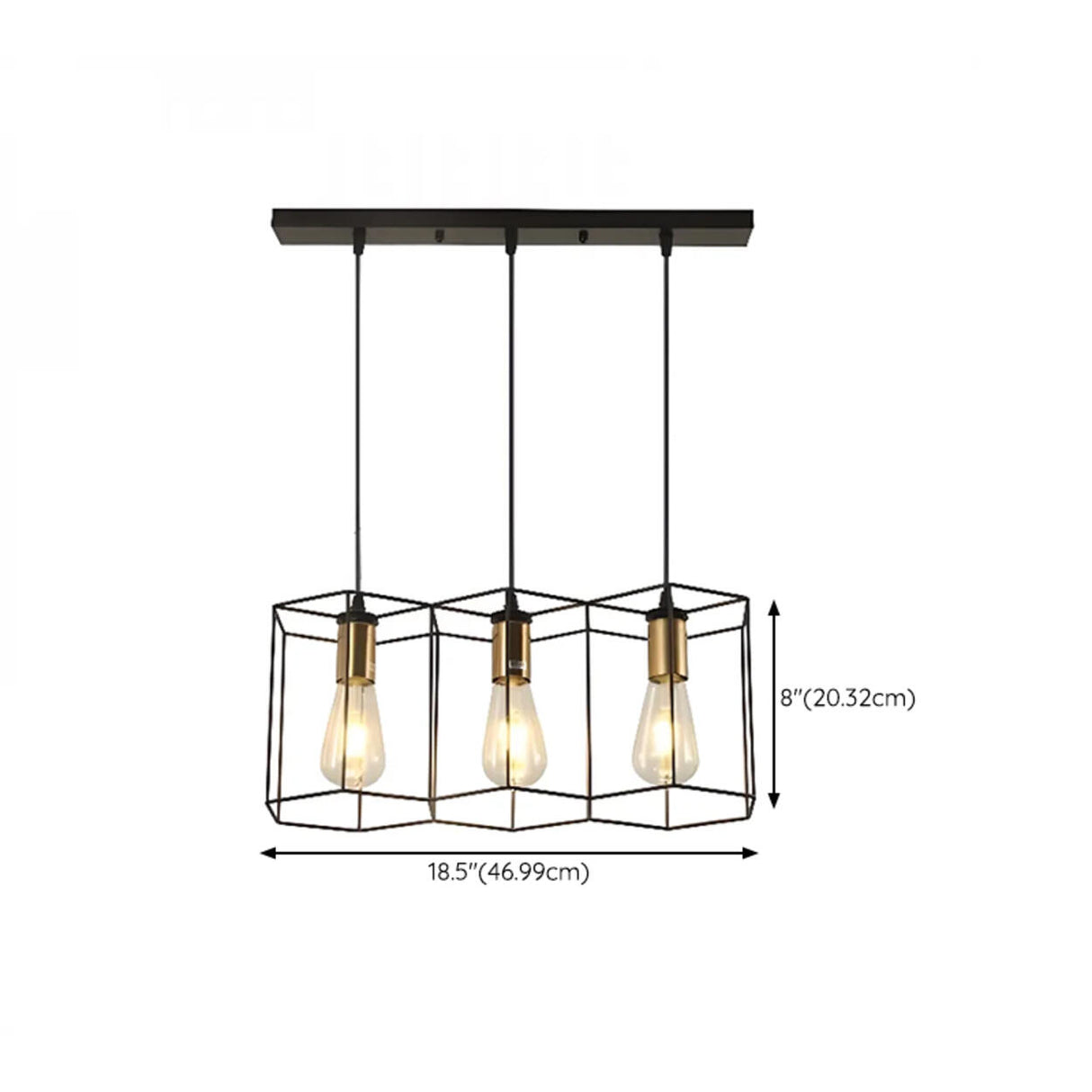 Industrial Black Honeycomb Island Pendant Light Image - 14