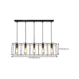 Industrial Black Honeycomb Island Pendant Light Image - 15