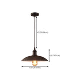 Industrial Black Metal Flat Dome Pendant Light Set Image - 18