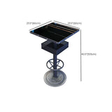 Industrial Black Small Round Bar Table with Storage Shelf Image - 29
