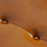 Industrial Brown Faux Leather Cushioned Entryway Bench Image - 10