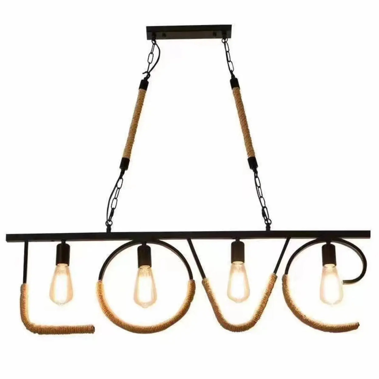 Industrial Cage Rectangular Island Ceiling Light Image - 9