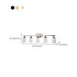 Industrial Clear Glass Black Cylinder Vanity Light Image - 27