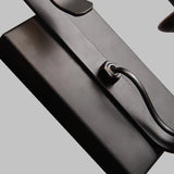 Industrial Clear Glass Black Geometric Wall Sconce Image - 7