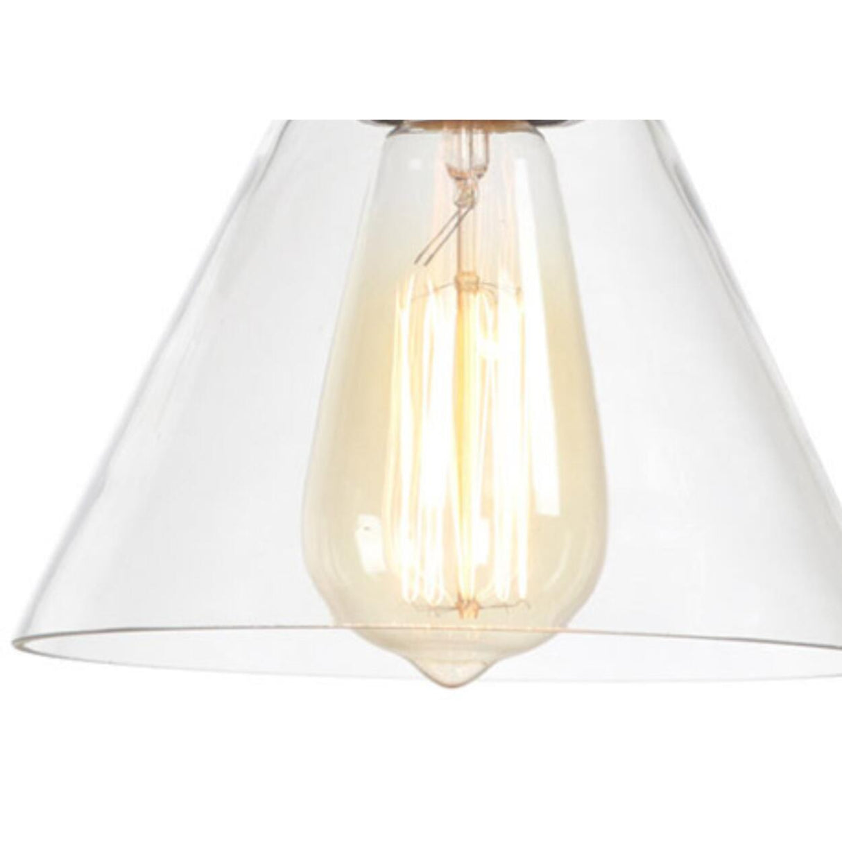 Industrial Clear Glass Shade Chrome Cone Wall Sconce Image - 20