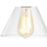 Industrial Clear Glass Shade Chrome Cone Wall Sconce Image - 20