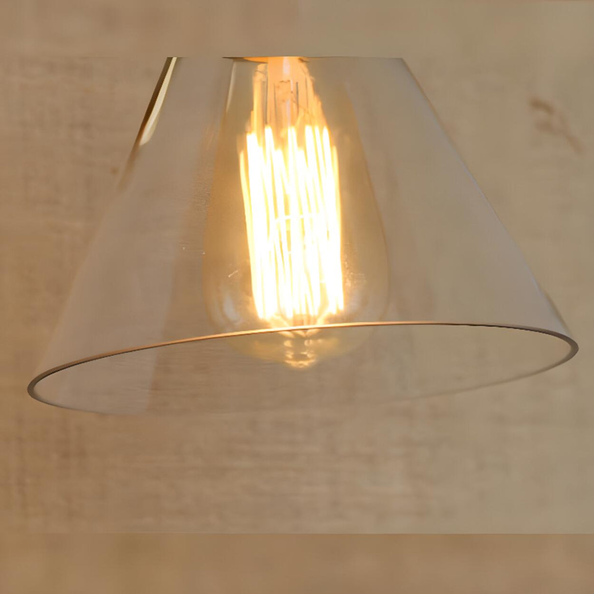 Industrial Clear Glass Shade Chrome Cone Wall Sconce Image - 21