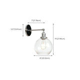 Industrial Clear Glass Shade Chrome Cone Wall Sconce Image - 24