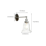 Industrial Clear Glass Shade Chrome Cone Wall Sconce Image - 27