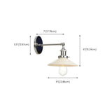 Industrial Clear Glass Shade Chrome Cone Wall Sconce Image - 30