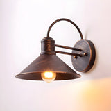 Industrial Cone Metal Outdoor Black Mini Wall Light Image - 9