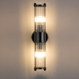 Industrial Cylindrical Crystal Glass Wall Sconce Image - 13