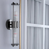 Industrial Cylindrical Crystal Glass Wall Sconce Image - 8