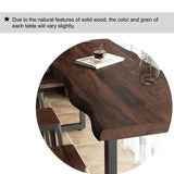 Household partition solid wood bar long table balcony window high table cafe restaurant bar table integrated Image - 5