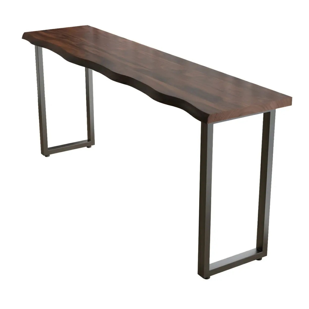 Household partition solid wood bar long table balcony window high table cafe restaurant bar table integrated Image - 7