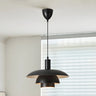 Industrial Dining Room Red Metal Multi-Tier Pendant Light Image - 2