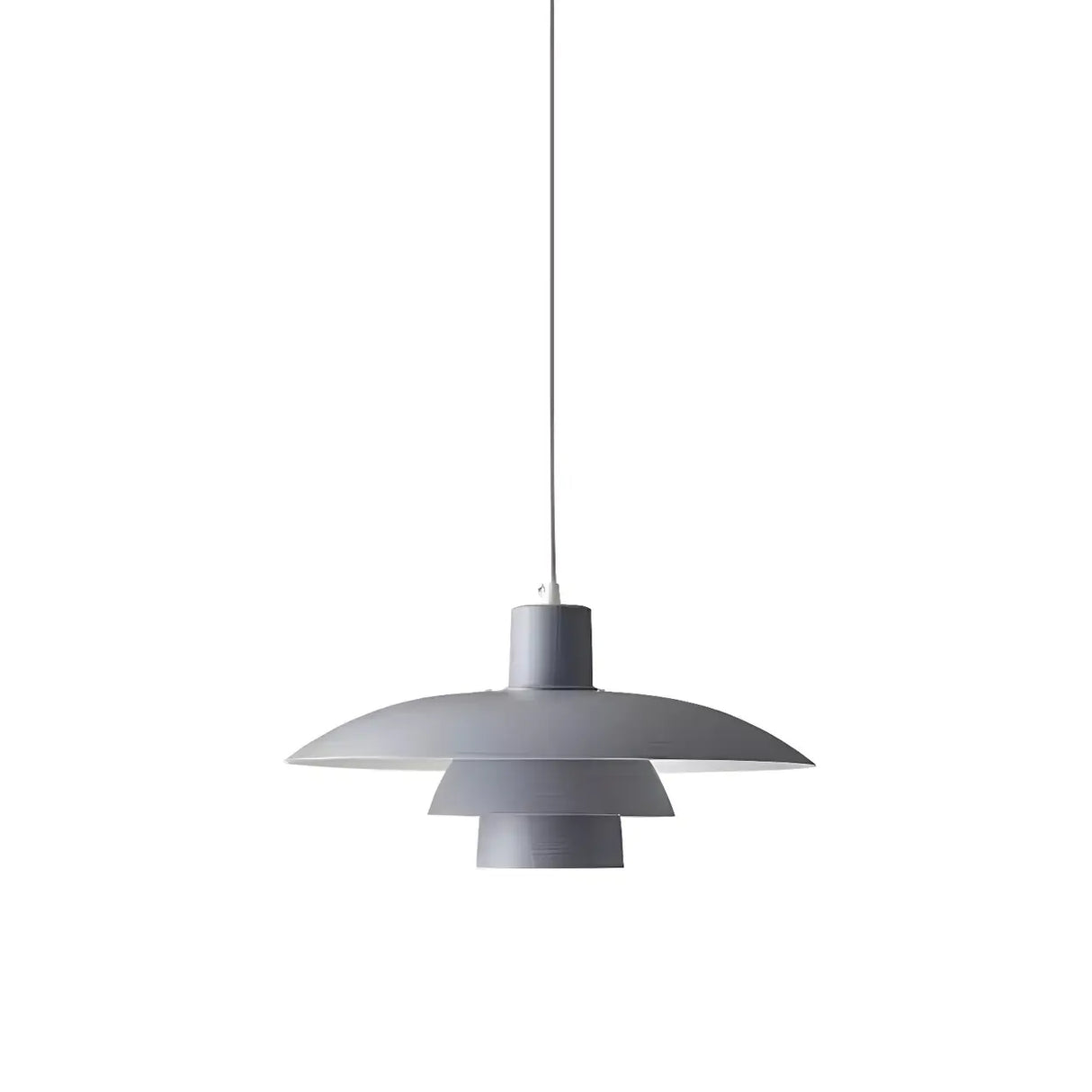 Industrial Dining Room Red Metal Multi-Tier Pendant Light Image - 3
